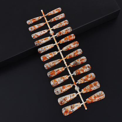 Creative nail art with blood splatter design Acalora