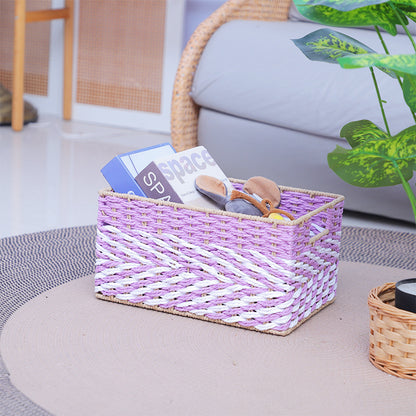 Braided storage basket