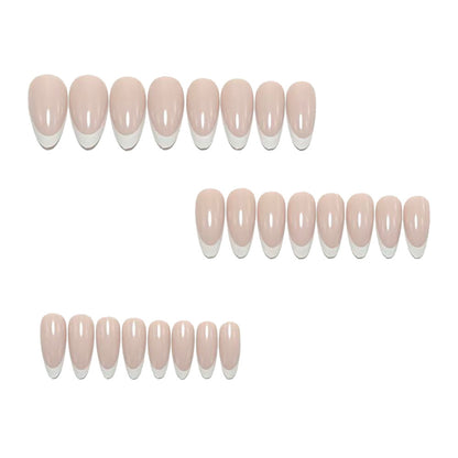 Artificial nails in elegant French tip style Acalora