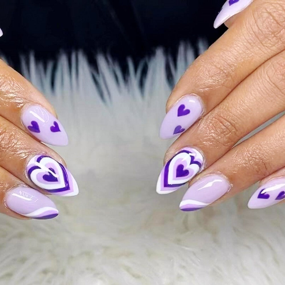 Elegant French Style Artificial Nails Acalora