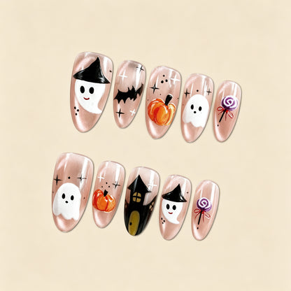 Halloween-Themed Press-On Nail Art Set Acalora 1788495618