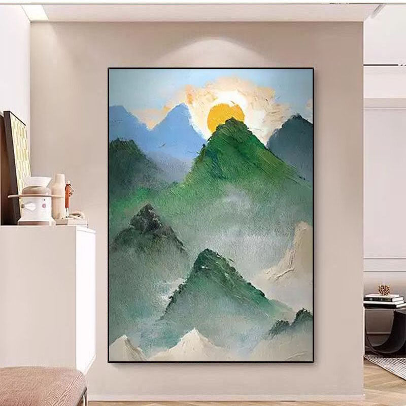 Serene Mountain Landscape Canvas Artwork