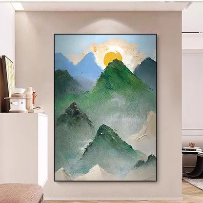 Serene Mountain Landscape Canvas Artwork