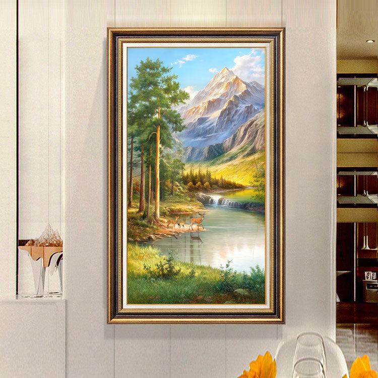 Elegant Swan Landscape Framed Artwork
