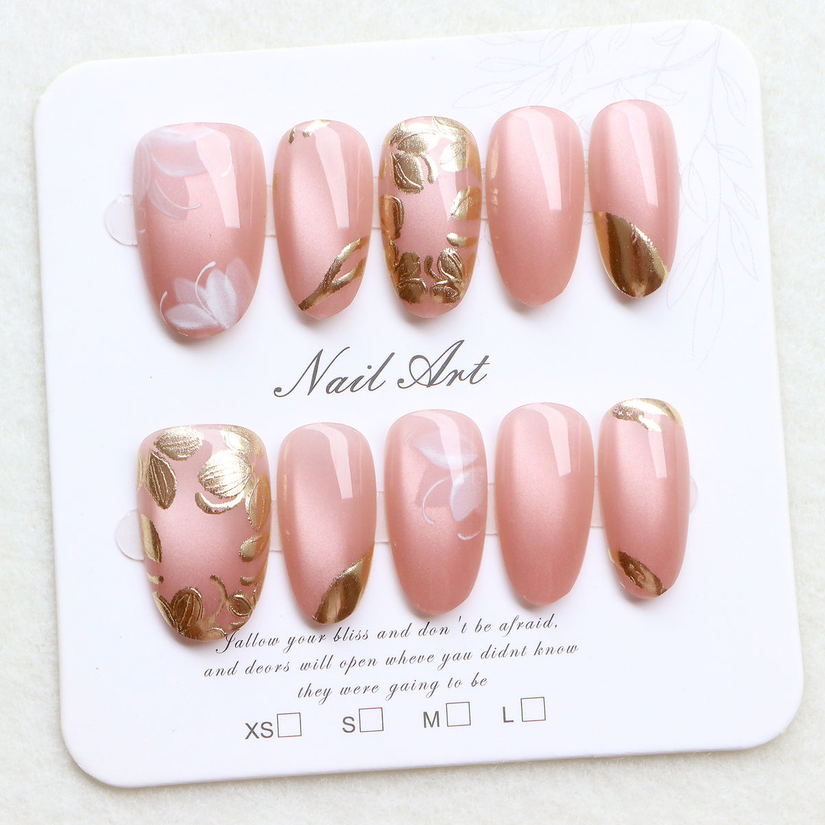 Luxury Floral Press-On Nail Art Set Acalora