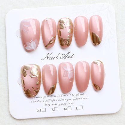 Luxury Floral Press-On Nail Art Set Acalora