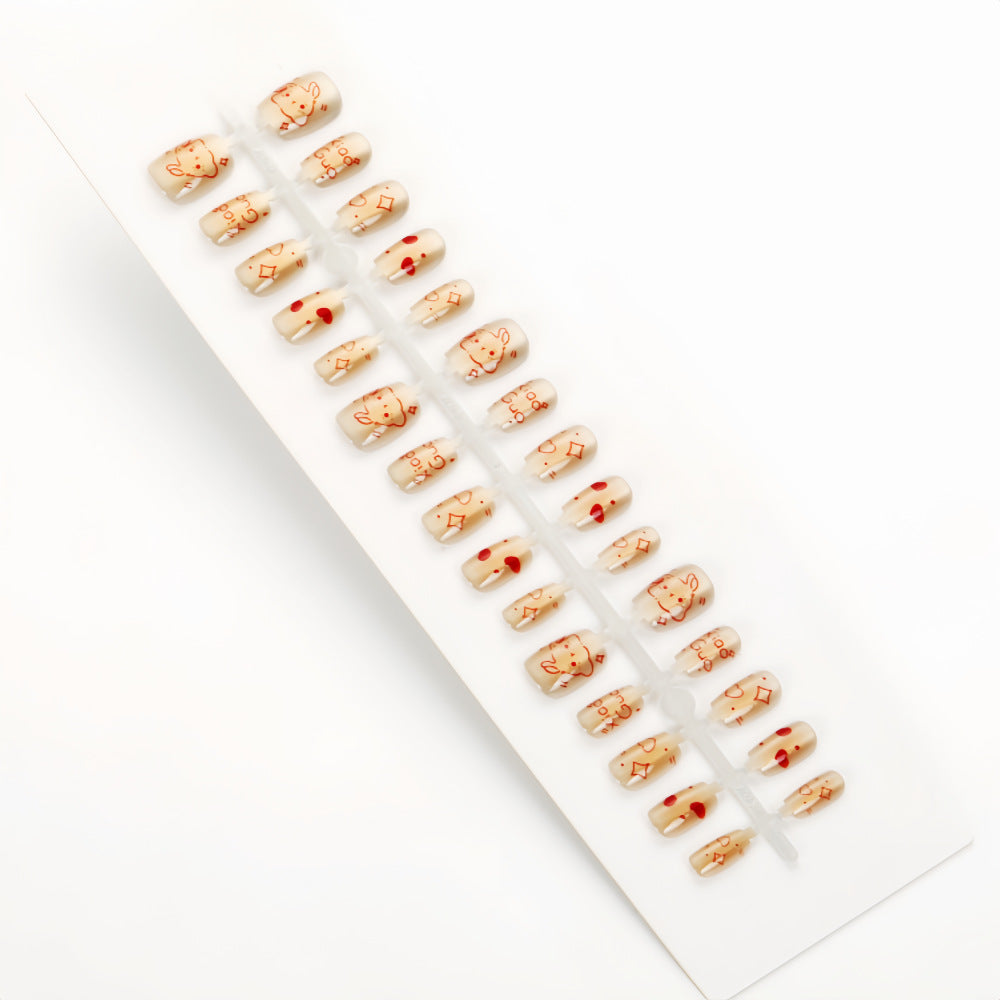 Creative animal motif artificial nails Acalora