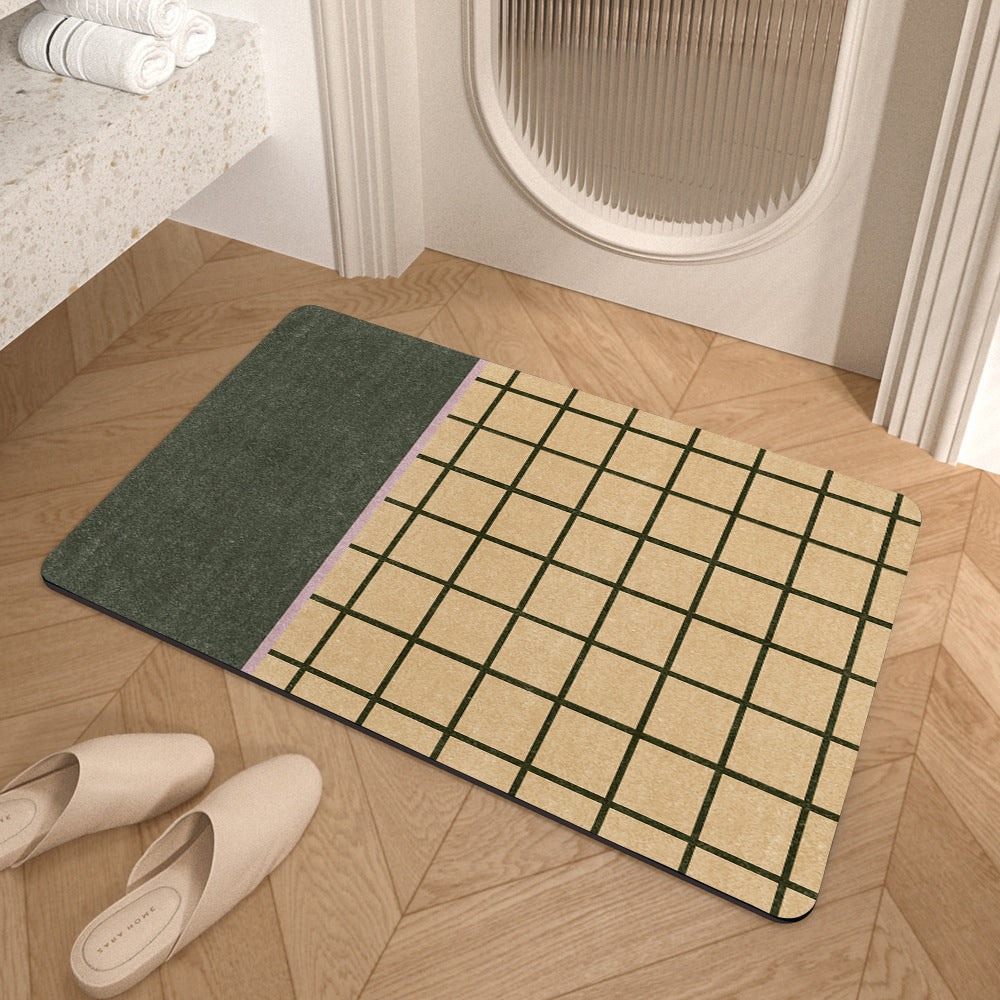 Contemporary Geometric Bath Rug Acalora
