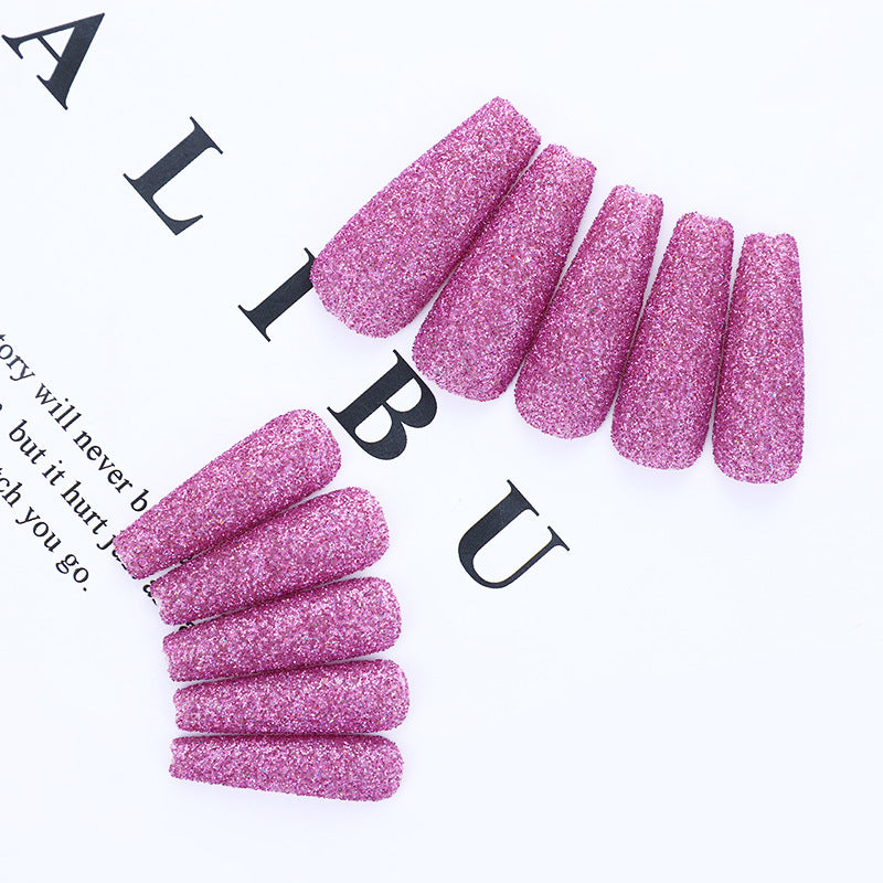 High-quality artificial nails with glitter effects Acalora
