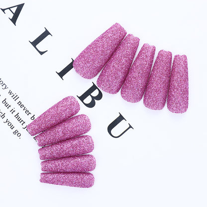 High-quality artificial nails with glitter effects Acalora