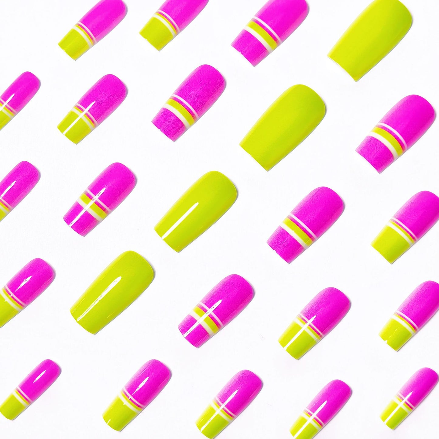 Abstract Color Block Nail Art Acalora