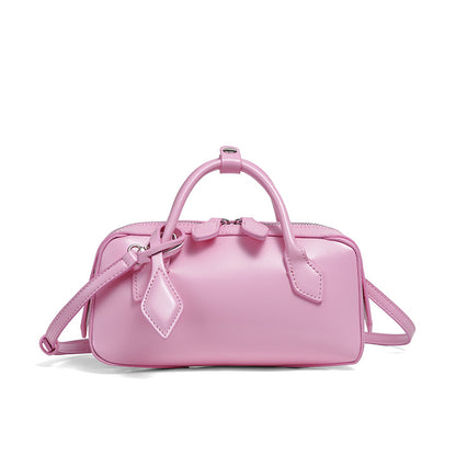 Structured Leather Mini Satchel Acalora