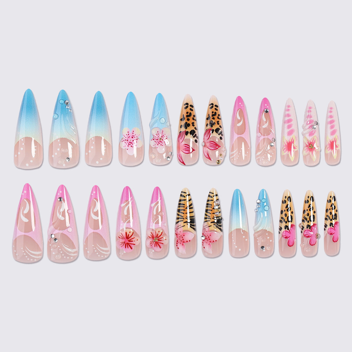 Artistic High-Quality Press-On Nail Set Acalora