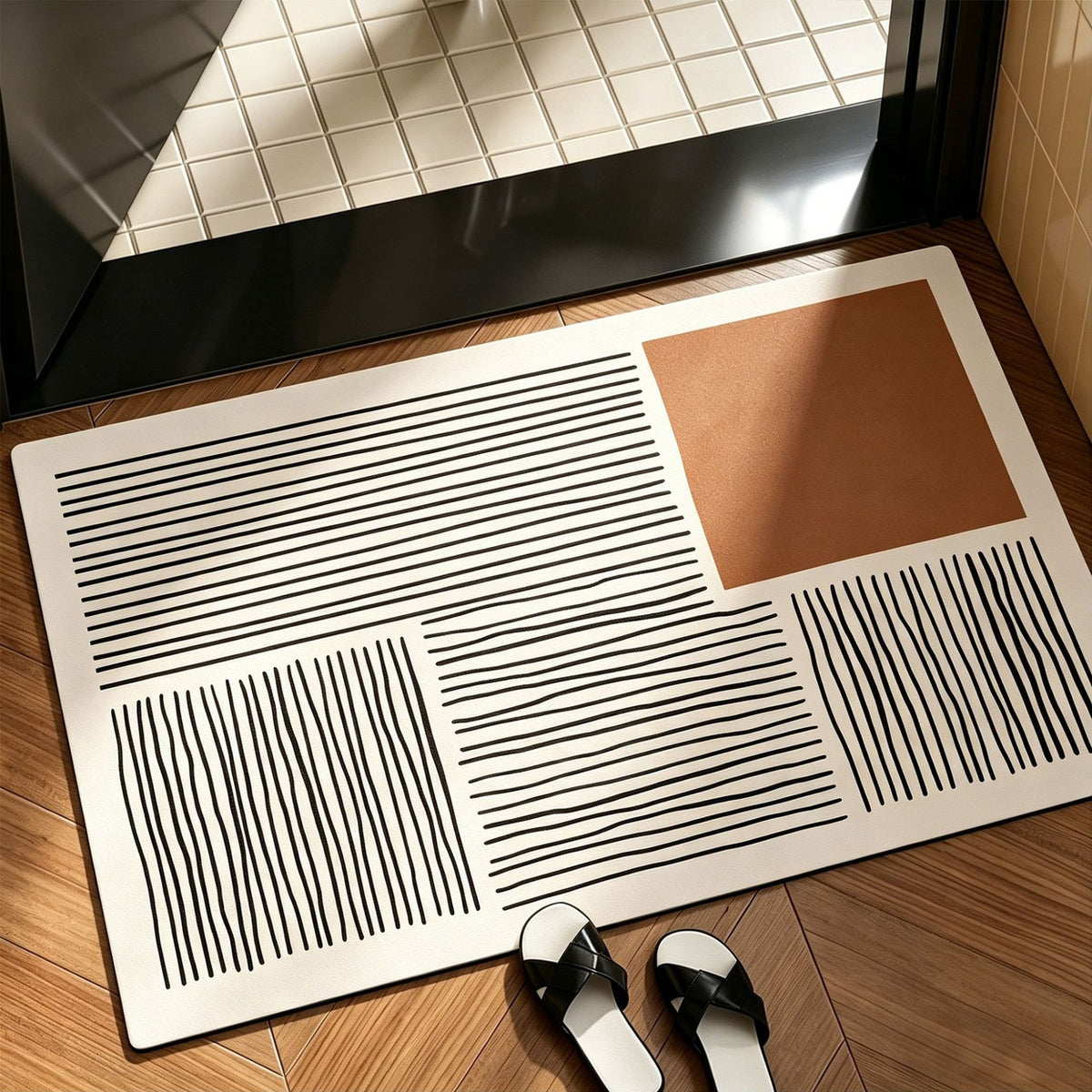 Geometric Patterned Bath Mat Acalora
