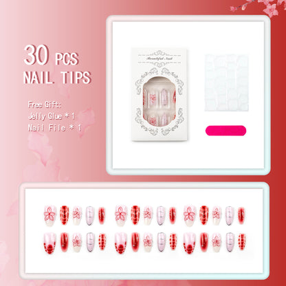 Nail art set with filigree flower and geometric designs Acalora