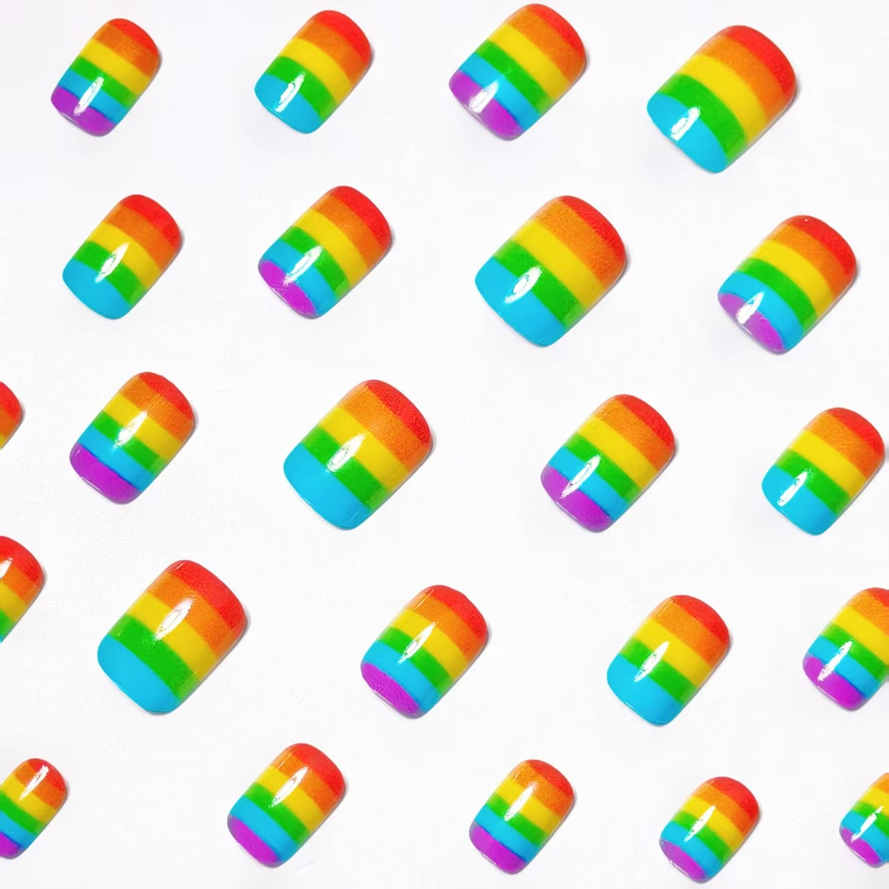 Rainbow Gradient Nail Art Acalora