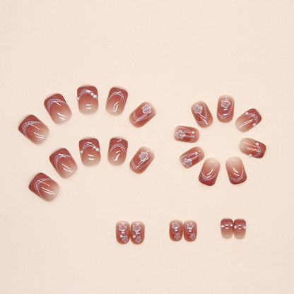 Floral Design Press-On Nails Acalora
