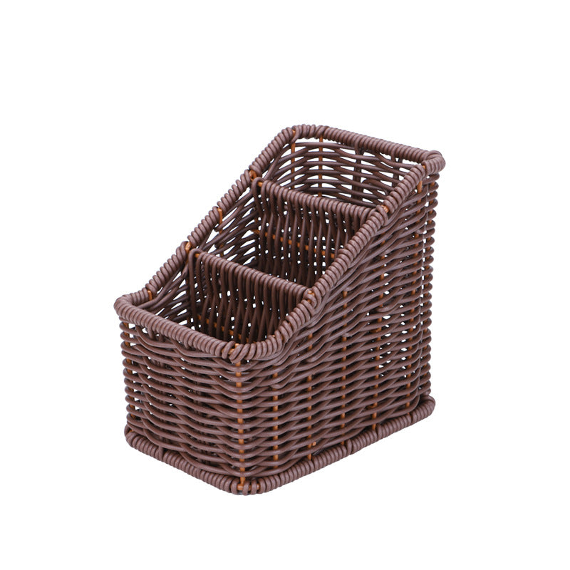 Multi-Compartment Woven Organizer Basket Acalora