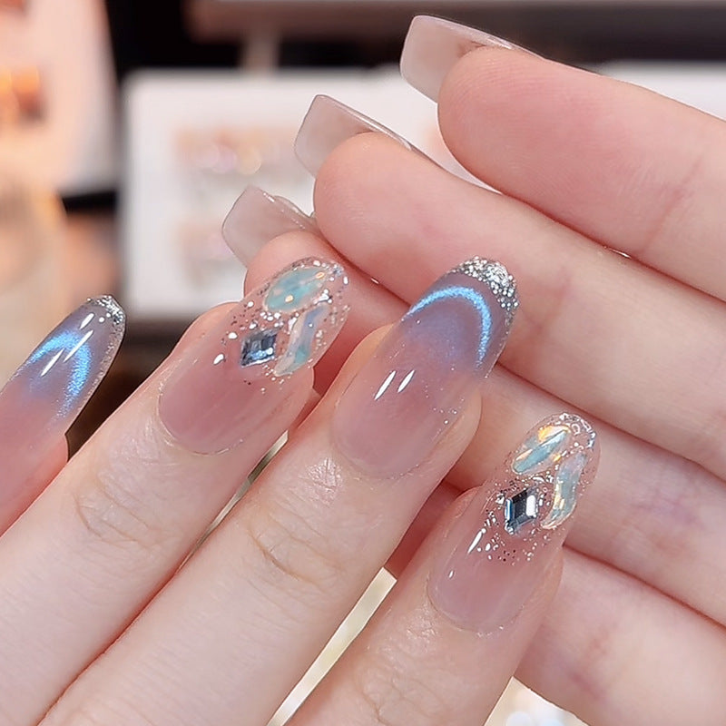 Nail art set with elegant glitter accents Acalora