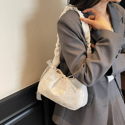 Vintage Lace Drawstring Bag Acalora