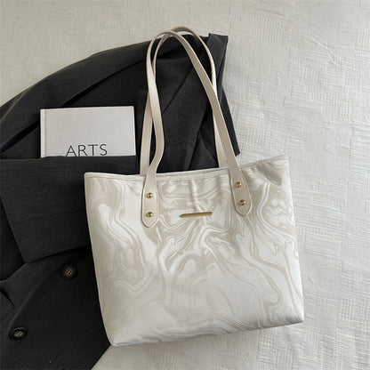 Stylish Marble Pattern Tote Bag Acalora