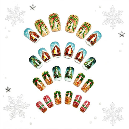 Festive Christmas-Themed Nail Art Acalora