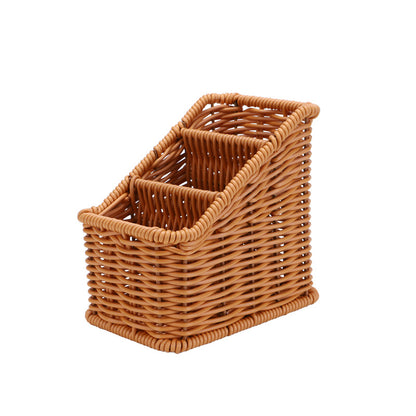 Multi-Compartment Woven Organizer Basket Acalora