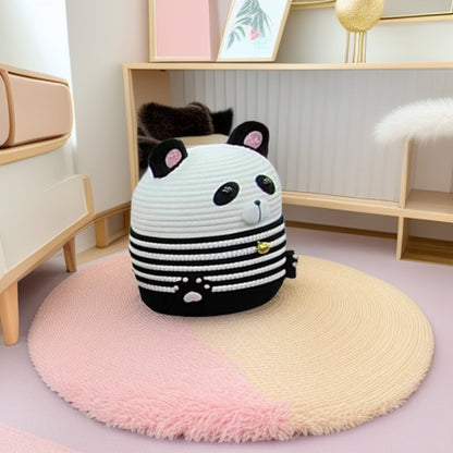 Funny Seat Pouf in Panda Design Acalora