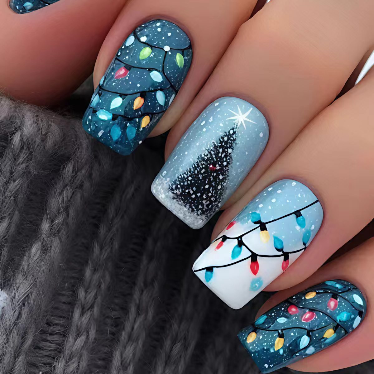 Artistic Holiday Nail Art Acalora