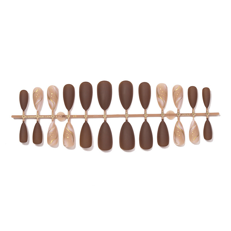 Premium Press-On Nail Art Set with Elegant Matte and Glossy Finish Acalora