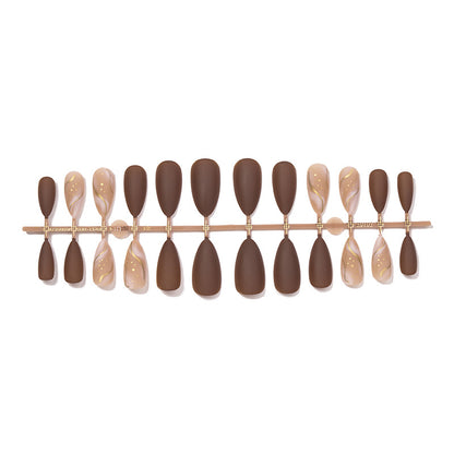Premium Press-On Nail Art Set with Elegant Matte and Glossy Finish Acalora