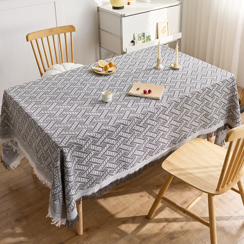 Elegant Woven Tablecloth