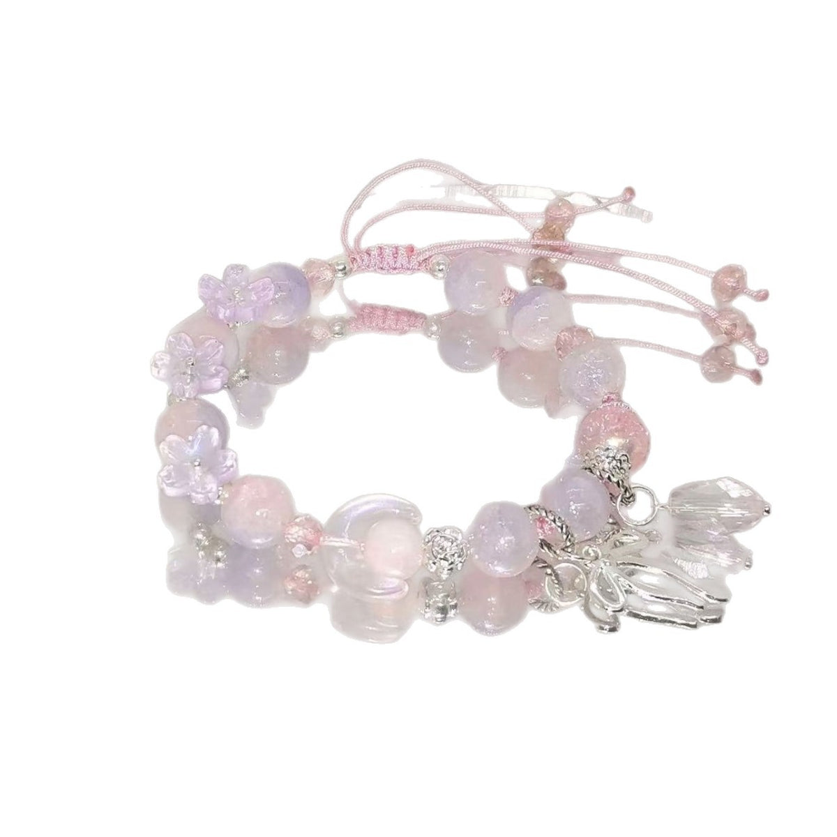 Handmade Floral Bead Charm Bracelet Acalora