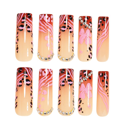 Artistic Press-On Nail Art Tips Acalora