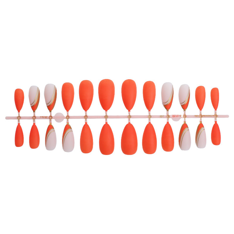 Artistic Press-On Nail Set with Elegant Design Acalora
