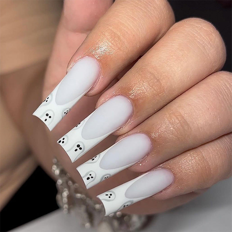 Thematic Press-On Nail Set with Ghost Designs Acalora