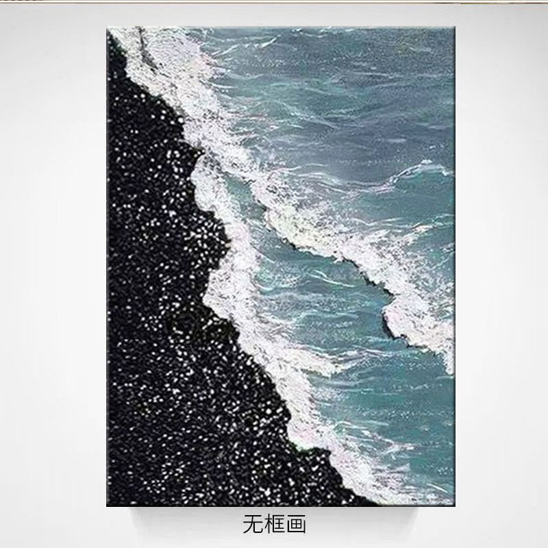 Coastal Waves Textured Canvas Artwork