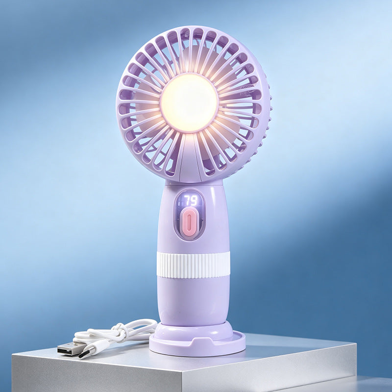 Women's Portable Mini Fan in Playful Bear Design Bowlift