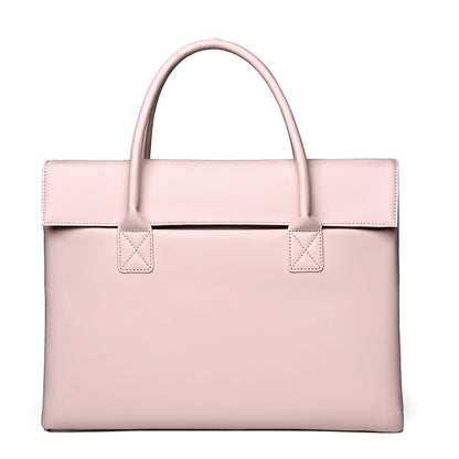 Elegant Structured Leather Office Tote Bag Acalora