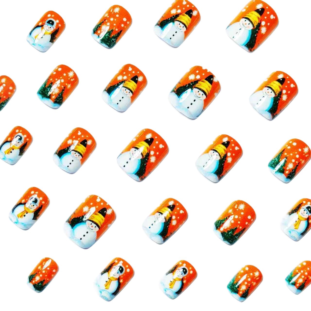 Festive Snowman Nail Art Acalora