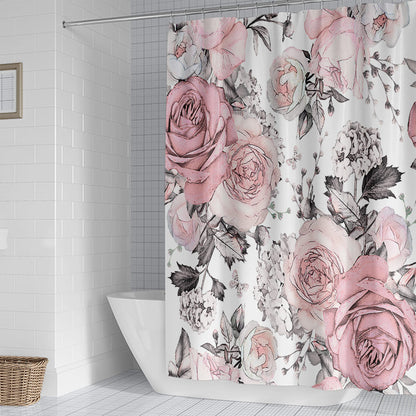 Floral Print Shower Curtain