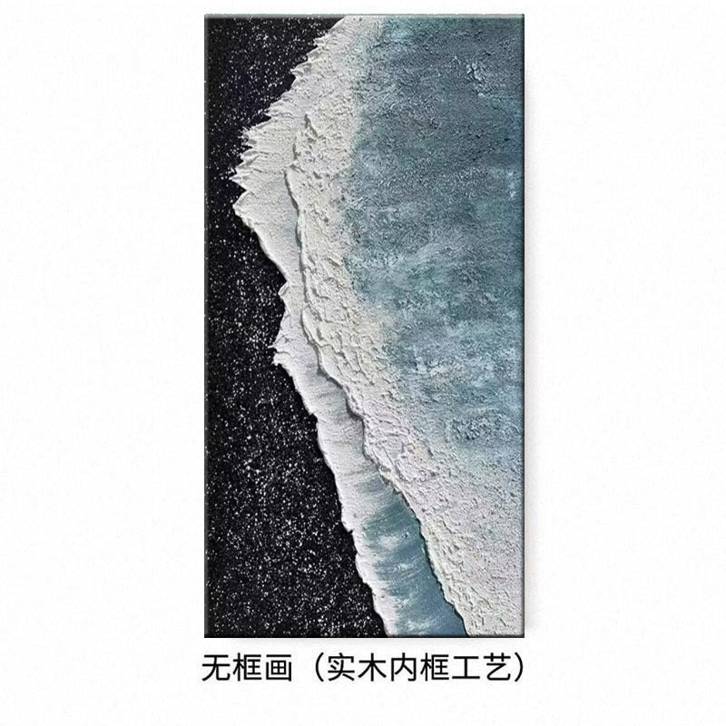 Textured Coastal Wave Canvas Artwork