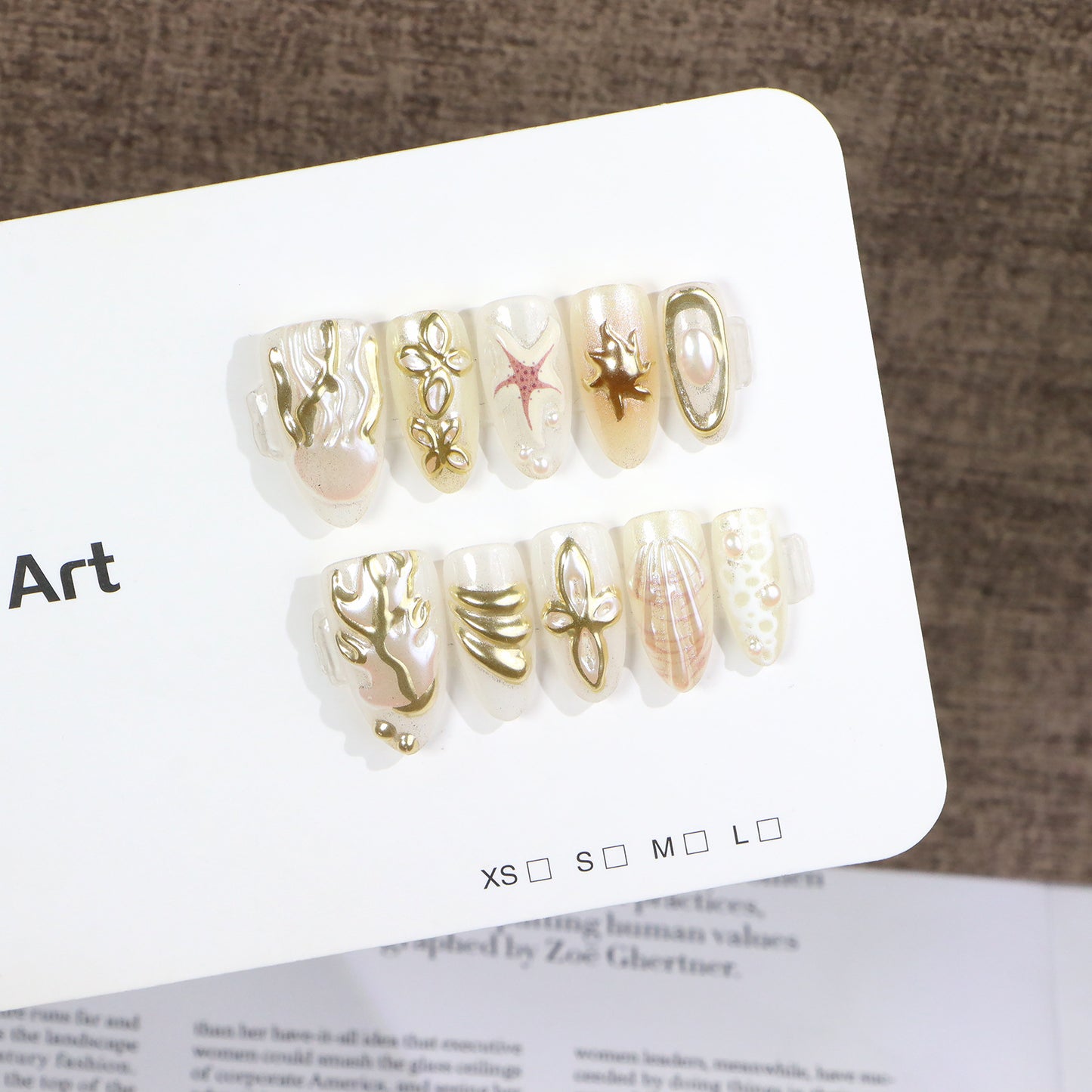 Artistic Press-On Nail Art Acalora
