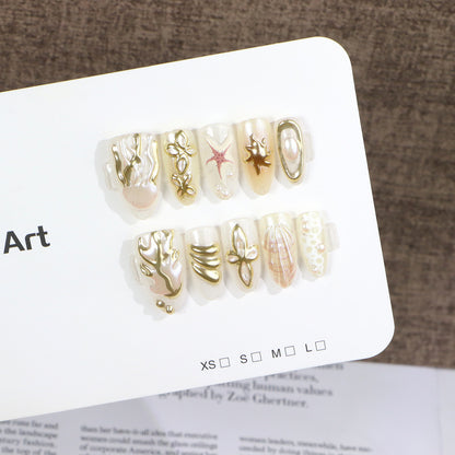 Artistic Press-On Nail Art Acalora
