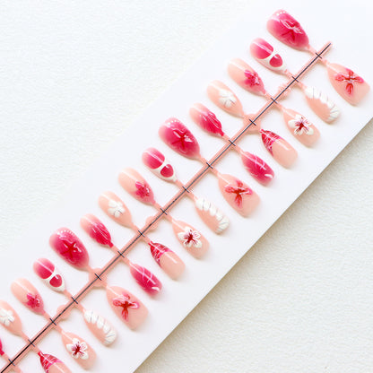 Premium Floral Press-On Nail Art Collection Acalora