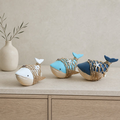 Decorative Whale Figurine Accent