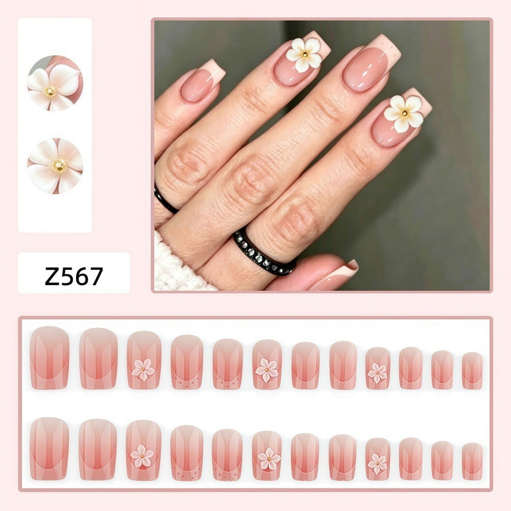 Artificial nails with 3D flower design Acalora