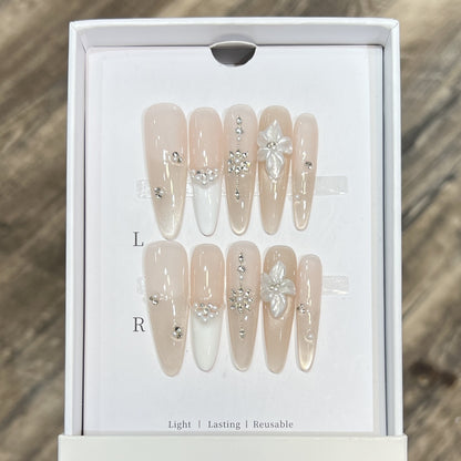 Ornate Press-On Nail Design Acalora