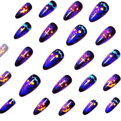Spooky Pumpkin Themed Nail Art Acalora
