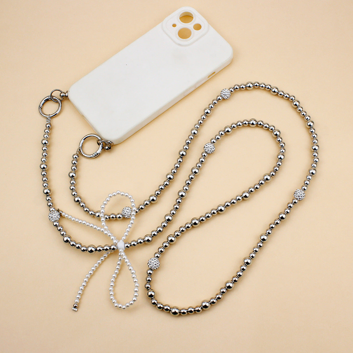 Elegant Pearl and Silver Necklace Acalora